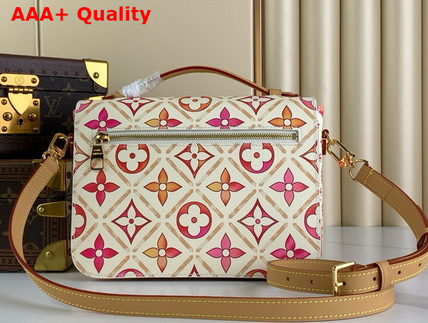 Louis Vuitton Pochette Metis Handbag in Coral Monogram Tiles Coated Canvas M11461 Replica