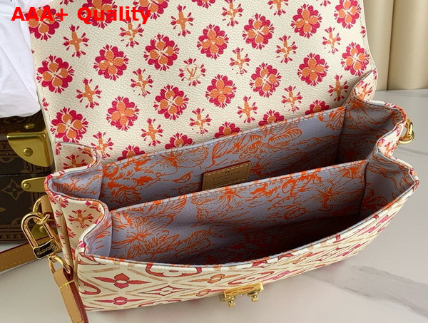 Louis Vuitton Pochette Metis Handbag in Coral Monogram Tiles Coated Canvas M11461 Replica