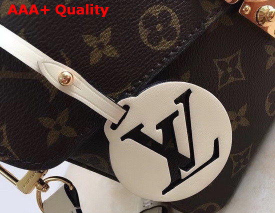 Louis Vuitton Pochette Metis Handbag in Monogram Canvas Features a Braided Leather Top Handle Creme Beige M45152 Replica