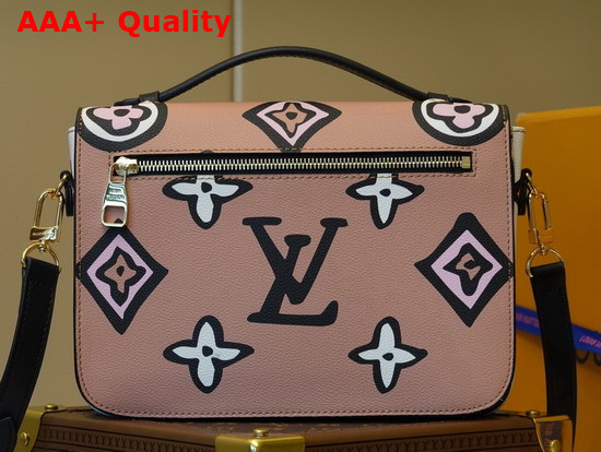 Louis Vuitton Pochette Metis Handbag in Monogram Canvas Features a Vibrant Pattern Arizona Beige M45823 Replica