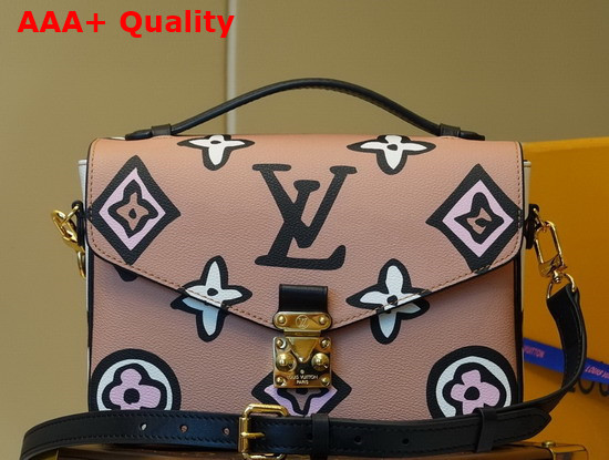 Louis Vuitton Pochette Metis Handbag in Monogram Canvas Features a Vibrant Pattern Arizona Beige M45823 Replica