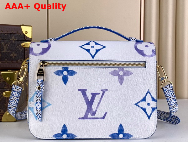 Louis Vuitton Pochette Metis MM Handbag in Blue Monogram Coated Canvas M23055 Replica