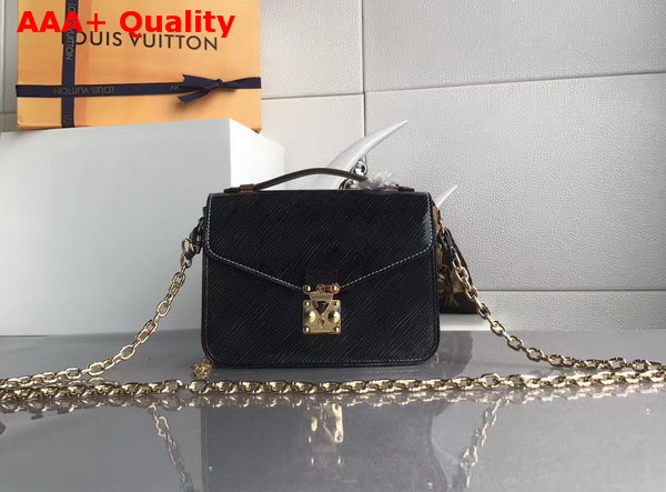 Louis Vuitton Pochette Metis Mini Black Epi Shiny Leather and Monogram or Monogram Reverse Canvas Replica