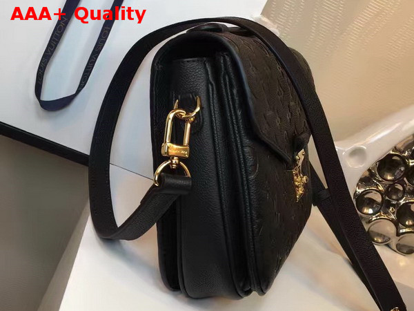 Louis Vuitton Pochette Metis Monogram Empreinte Leather Black Replica