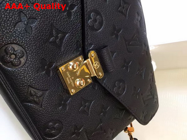 Louis Vuitton Pochette Metis Monogram Empreinte Leather Black Replica