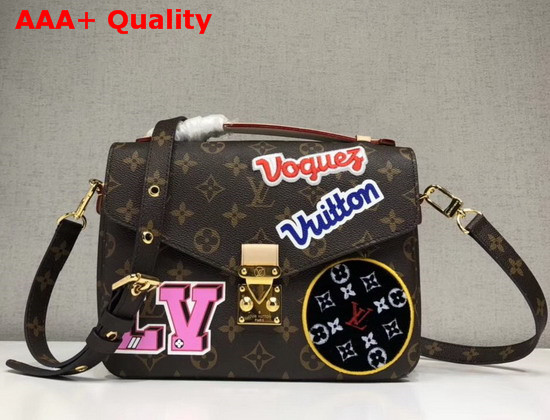 Louis Vuitton Pochette Metis Monogram with Patches Sewn M43991 Replica