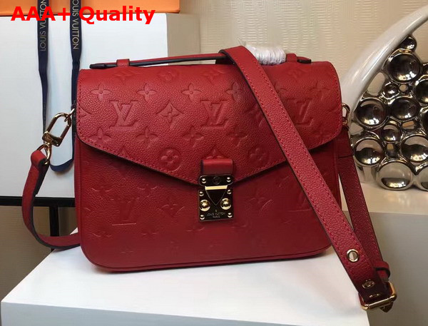 Louis Vuitton Pochette Metis Red Monogram Empreinte Leather Replica