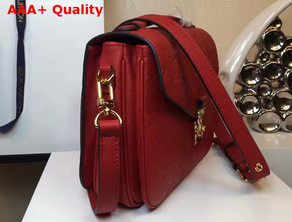 Louis Vuitton Pochette Metis Red Monogram Empreinte Leather Replica