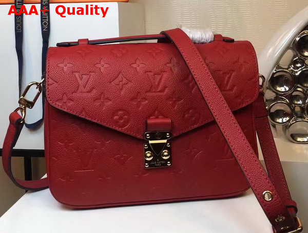 Louis Vuitton Pochette Metis Red Monogram Empreinte Leather Replica