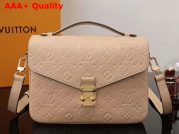 Louis Vuitton Pochette Metis in Beige Monogram Empreinte Leather Replica