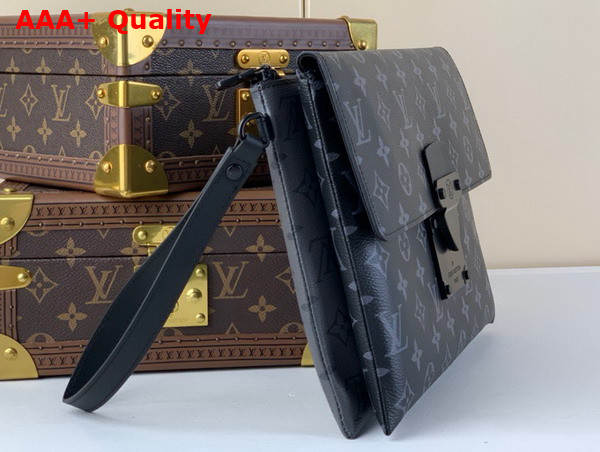 Louis Vuitton Pochette S Lock in Monogram Eclipse Canvas M82598 Replica