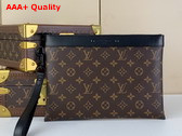 Louis Vuitton Pochette To Go Monogram Macassar Coated Canvas and Cowhide Leather M82079 Replica