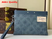 Louis Vuitton Pochette To Go Monogram Washed Denim Coated Canvas M82313 Replica