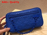 Louis Vuitton Pochette Volga Pouch in Blue Taurillon Monogram Cowhide Leather M53557 Replica