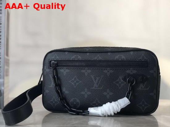 Louis Vuitton Pochette Volga Pouch in Monogram Eclipse Canvas Replica