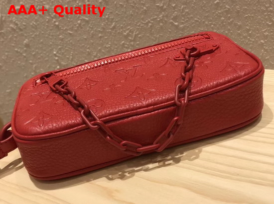 Louis Vuitton Pochette Volga Pouch in Red Taurillon Monogram Cowhide Leather M53555 Replica