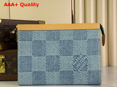 Louis Vuitton Pochette Voyage Blue Damier Denim 3D Cotton Canvas Replica