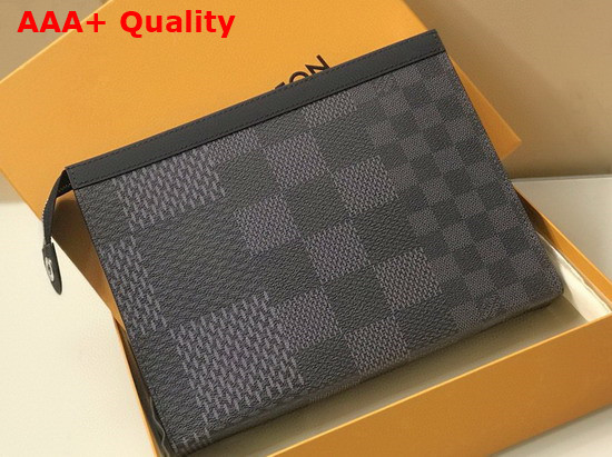 Louis Vuitton Pochette Voyage Gray Damier Graphite 3D Coated Canvas N60444 Replica