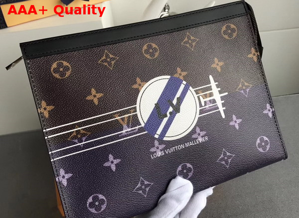 Louis Vuitton Pochette Voyage MM Monogram Eclipse Canvas Dual Color Replica