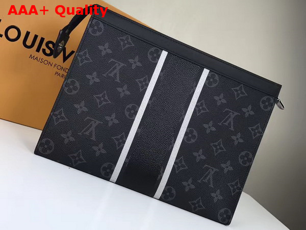 Louis Vuitton Pochette Voyage MM Monogram Eclipse Flash M64440 Replica