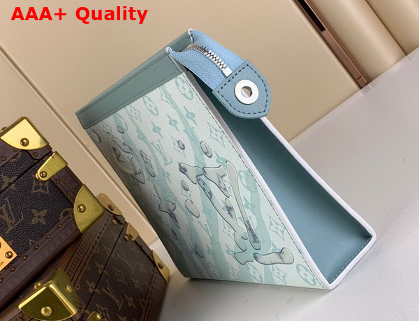 Louis Vuitton Pochette Voyage MM in Crystal Blue Monogram Aquagarden Coated Canvas M22763 Replica