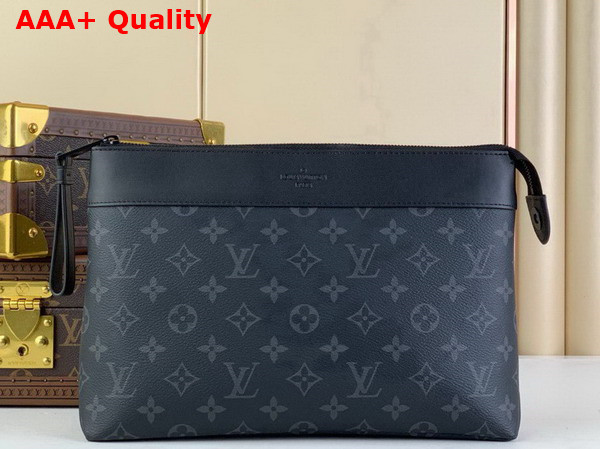 Louis Vuitton Pochette Voyage Monogram Eclipse Coated Canvas M82543 Replica