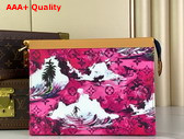 Louis Vuitton Pochette Voyage Pink Monogram Surfin Coated Canvas Replica