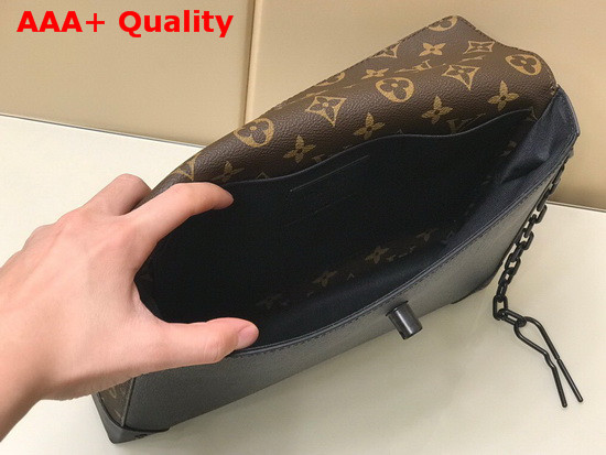 Louis Vuitton Pochette Voyage Steamer in Black Taiga Leather Replica