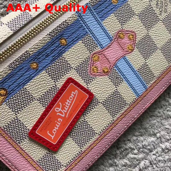 Louis Vuitton Pochette Weekend Printed Damier Azur Coated Canvas N60108 Replica