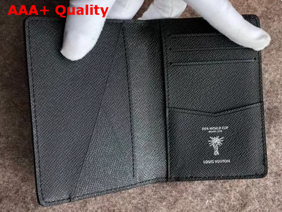 Louis Vuitton Pocket Organiser Black Epi Leather Men LV 2018 FIFA World Cup Edition Replica