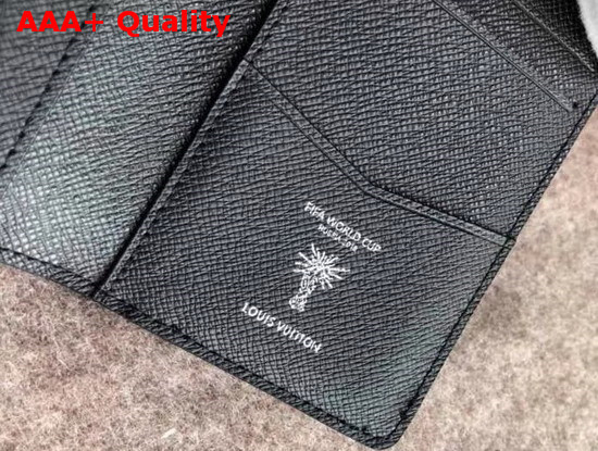 Louis Vuitton Pocket Organiser Black Epi Leather Men LV 2018 FIFA World Cup Edition Replica