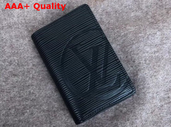 Louis Vuitton Pocket Organiser Epi Black LV Circle Signature Replica