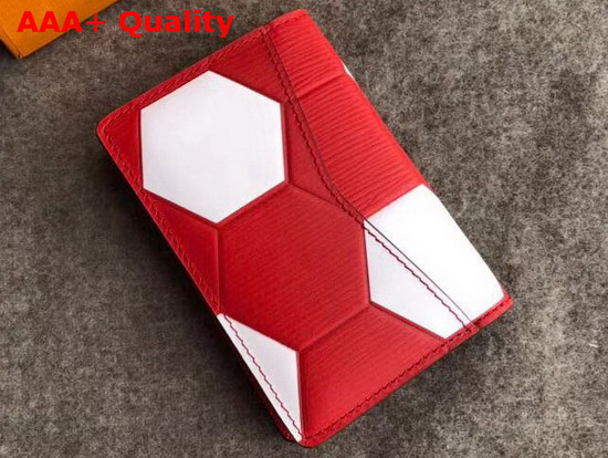 Louis Vuitton Pocket Organiser Red Epi Leather Men LV 2018 FIFA World Cup Edition Replica