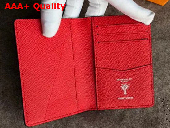 Louis Vuitton Pocket Organiser Red Epi Leather Men LV 2018 FIFA World Cup Edition Replica