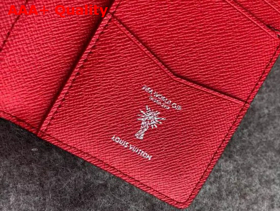 Louis Vuitton Pocket Organiser Red Epi Leather Men LV 2018 FIFA World Cup Edition Replica