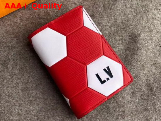 Louis Vuitton Pocket Organiser Red Epi Leather Men LV 2018 FIFA World Cup Edition Replica