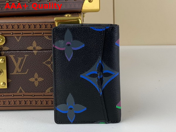 Louis Vuitton Pocket Organizer Black Borealis Calf Leather M82372 Replica