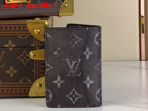 Louis Vuitton Pocket Organizer Black and White Brushed Monogram Cowhide Leather M11635 Replica