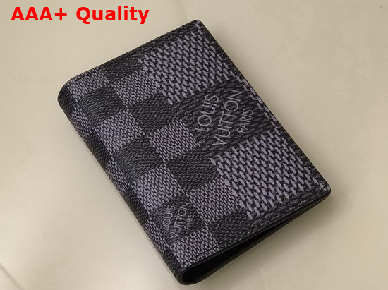 Louis Vuitton Pocket Organizer Gray Damier Graphite 3D Coated Canvas N60431 Replica