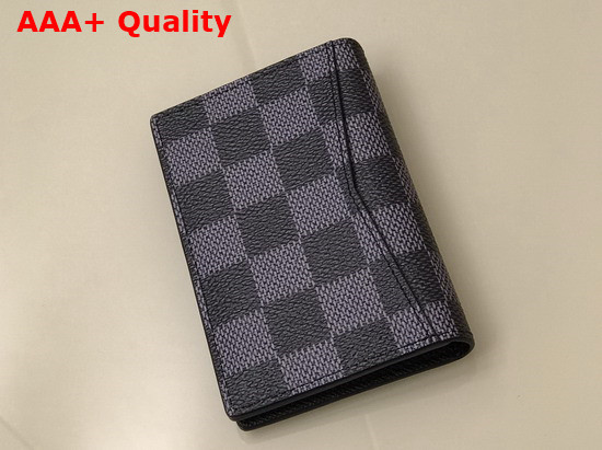 Louis Vuitton Pocket Organizer Gray Damier Graphite 3D Coated Canvas N60431 Replica