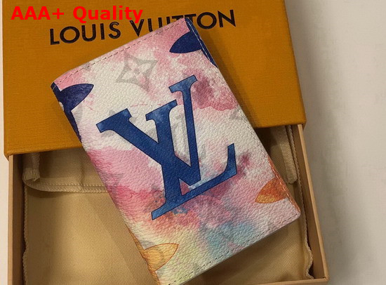 Louis Vuitton Pocket Organizer Multicolor Monogram Watercolor Multicolor Coated Canvas M80456 Replica