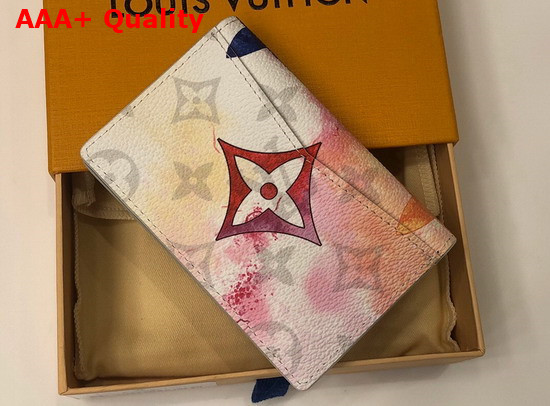 Louis Vuitton Pocket Organizer Multicolor Monogram Watercolor Multicolor Coated Canvas M80456 Replica