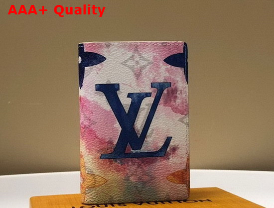 Louis Vuitton Pocket Organizer Multicolor Monogram Watercolor Multicolor Coated Canvas M80456 Replica