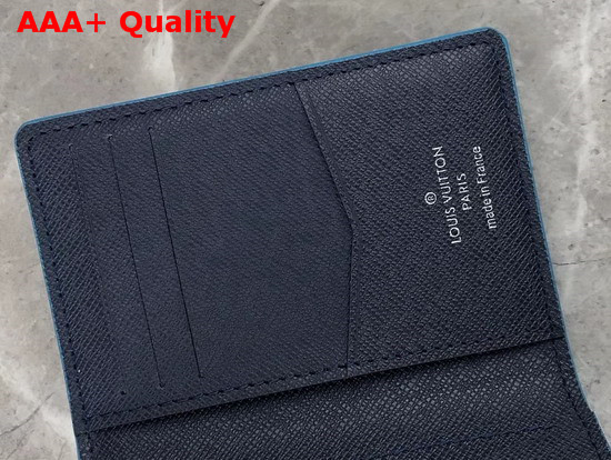 Louis Vuitton Pocket Organizer Navy Blue Taiga Leather M30377 Replica