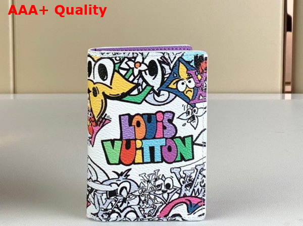 Louis Vuitton Pocket Organizer Purple Monogram Comics Coated Canvas M82024 Replica