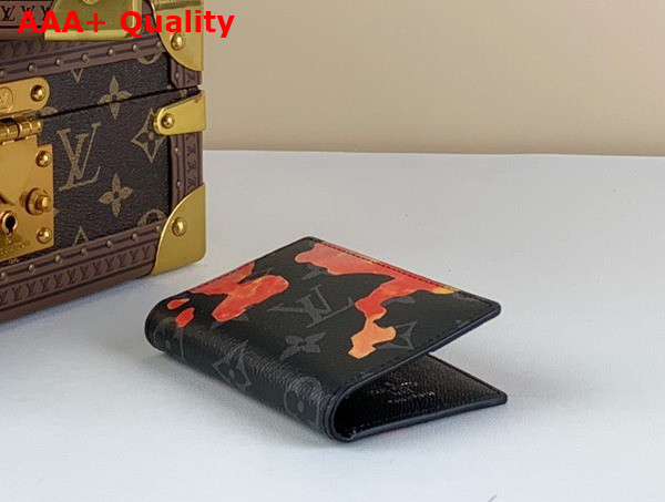 Louis Vuitton Pocket Organizer Red and Orange Sunset Monogram Eclipse Coated Canvas M81757 Replica