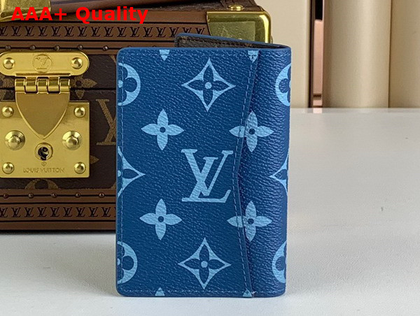 Louis Vuitton Pocket Organizer in Atlantic Blue Monogram Coated Canvas M82796 Replica