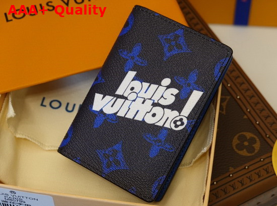 Louis Vuitton Pocket Organizer in Blue Vintage Monogram Canvas M80799 Replica