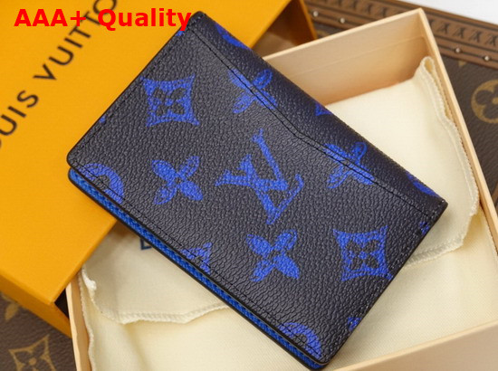 Louis Vuitton Pocket Organizer in Blue Vintage Monogram Canvas M80799 Replica