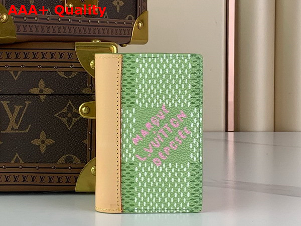 Louis Vuitton Pocket Organizer in Green Damier Golf Coated Canvas N40632 Replica